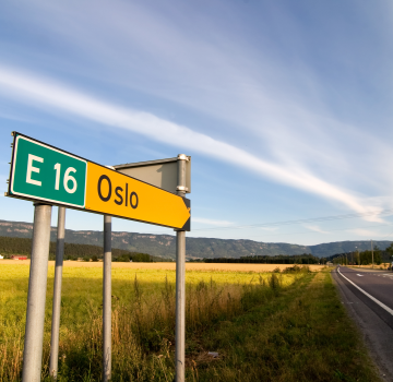 Trafikkskilt E-16 til Oslo